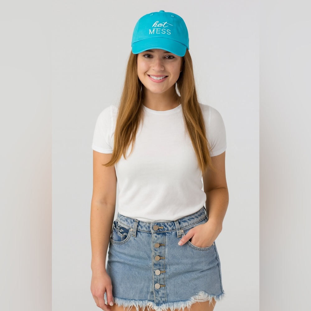 Glamorous Denim Paisley Print 6 Button Jean Skirt